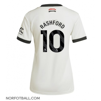 Billige Fotballdrakt Manchester United Marcus Rashford #10 Replika Tredjedrakt Dame 2024-25 Kortermet